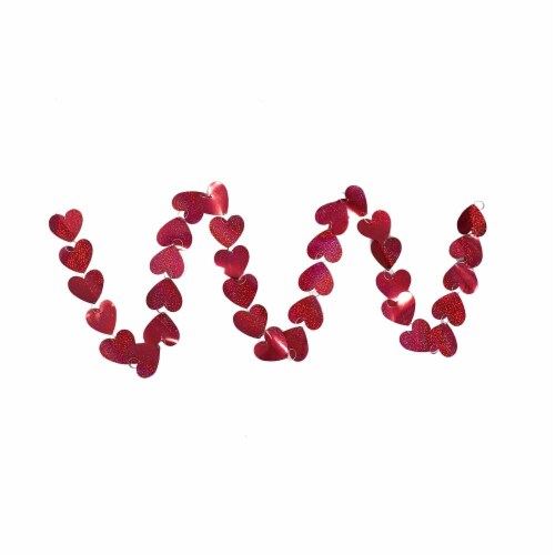 Holiday Home Valentine's Day Jumbo Chain Garland - Red Perspective: right