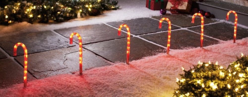 Holiday Home Shimmering Candy Canes Perspective: right