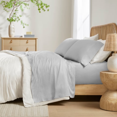 Modavari Home Fashions Sheet Set Queen - Light Blue Perspective: right