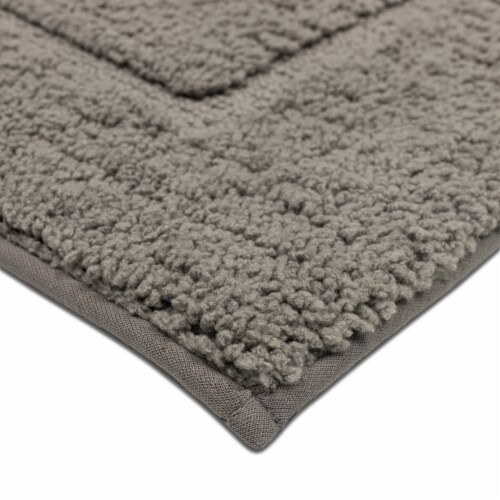 HD Designs Signature Contour Bath Mat - Excalibur Gray Perspective: right