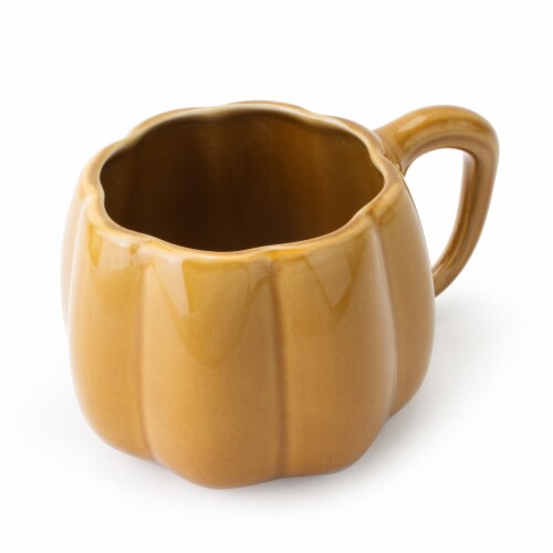 Holiday Home Pumpkin Mug Honey Yellow Perspective: right