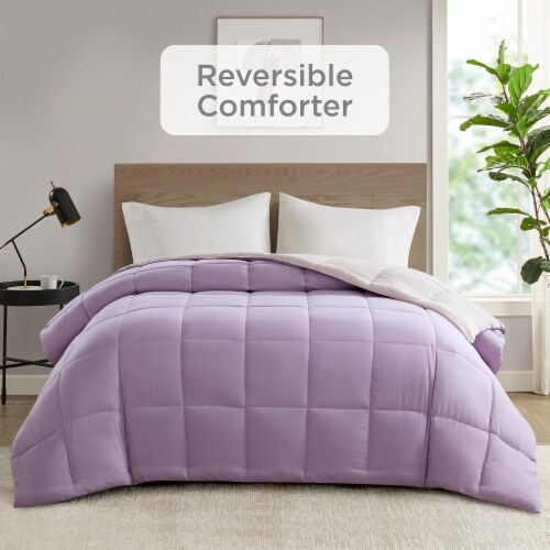 Everday Living® Reversible Down Alternative Comforter - Pink/Purple Perspective: right