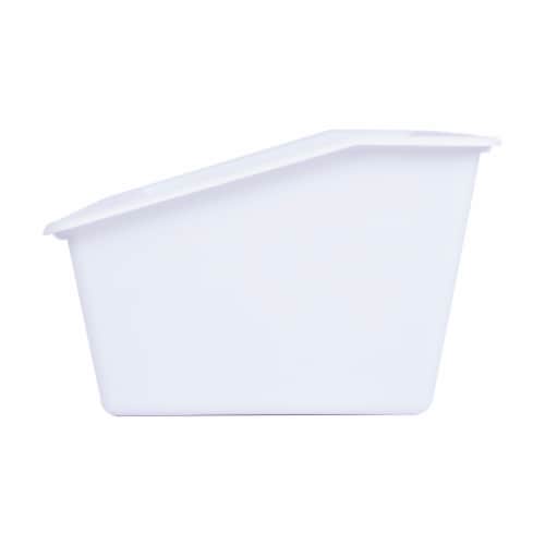 Office Works Plastic Book Bin - White Perspective: right