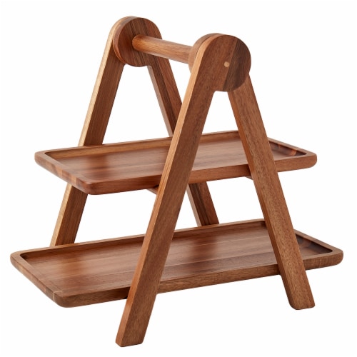 SDS for HD Designs 2 Tier Acacia Woods Serving Tray Perspective: right