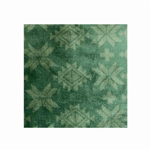 HD Designs® Oversized Throw - Green Snowflake Perspective: right