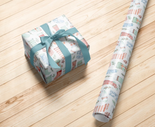 Holiday Home 30 Inch Stockings Gift Wrap Roll Perspective: right
