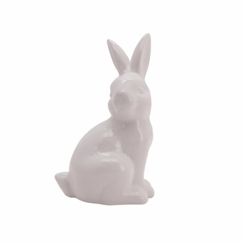 Holiday Home® Easter Ceramic Bunny Decoration - White Perspective: right