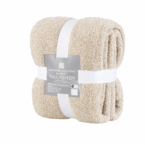 HD Designs® Heathered Cozy Knit Blanket - Tan Perspective: right