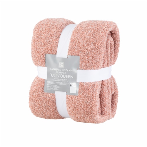 HD Designs® Heathered Cozy Knit Blanket - Pink Perspective: right