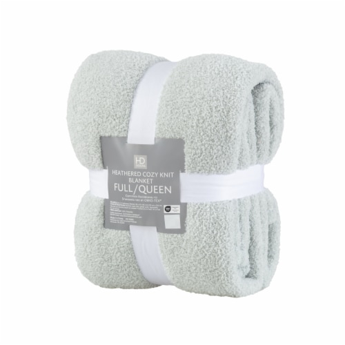 HD Designs® Heathered Cozy Knit Blanket - Gray Perspective: right
