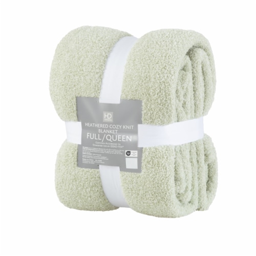HD Designs® Heathered Cozy Knit Blanket - Green Perspective: right