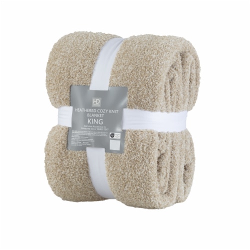 HD Designs® Heathered Cozy Knit Blanket - Tan Perspective: right