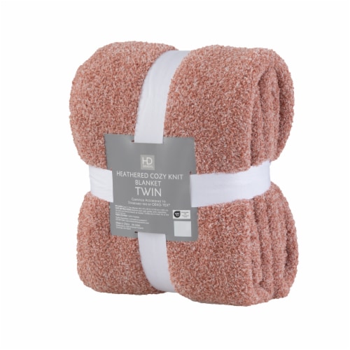 HD Designs® Heathered Cozy Knit Blanket - Pink Perspective: right