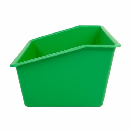 Office Works Plastic Book Bin - Green Perspective: right
