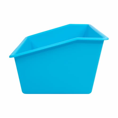 Office Works Plastic Book Bin - Light Blue Perspective: right