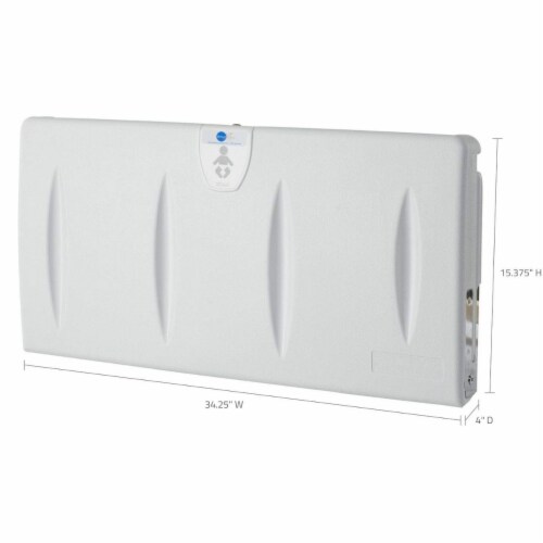 Karma Baby Wall Mounted Baby Changing Table Fold-Down Diaper Changing Station - White Perspective: right