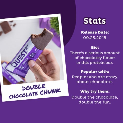 Quest Double Chocolate Chunk Protein Bar Perspective: right