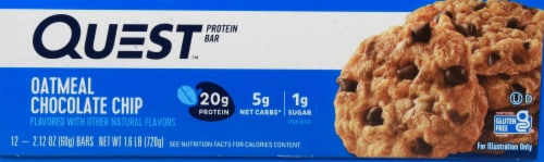 Quest® Oatmeal Chocolate Chip Protein Bars Perspective: right
