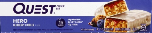 Quest HERO Blueberry Cobbler Protein Bars Perspective: right