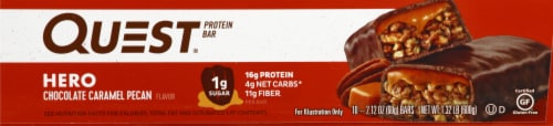 Quest® HERO Chocolate Caramel Pecan Protein Bars Perspective: right