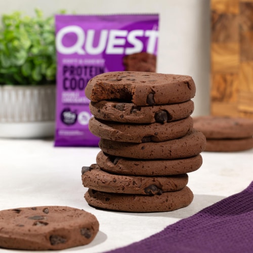 Quest Double Chocolate Chip Protein Cookie Perspective: right