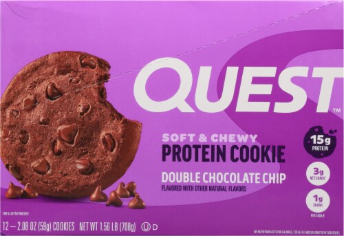 Quest Double Chocolate Chip Protein Cookies Perspective: right