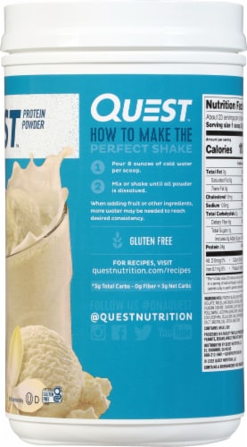 Quest® Vanilla Milkshake Protein Powder Perspective: right