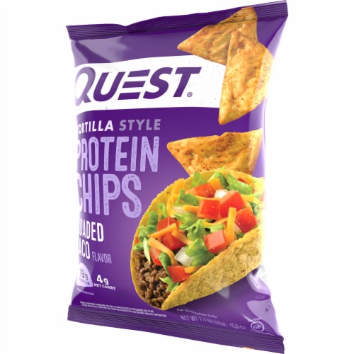 Quest® Tortilla Style Loaded Taco Protein Chips Perspective: right