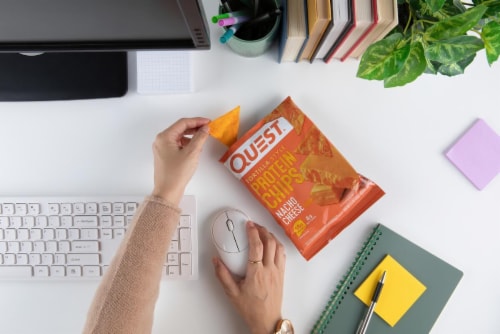 Quest Tortilla Style Nacho Cheese Protein Chips Perspective: right