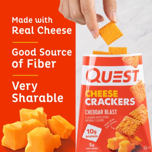 Quest® Cheddar Blast Cheese Crackers Perspective: right
