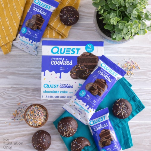 Quest® Chocolate Cake Frosted Protein Cookies Perspective: right