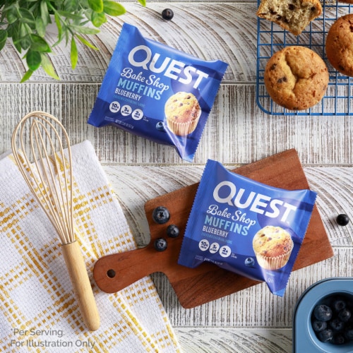 Quest Bake Shop Blueberry Protein Muffins Perspective: right