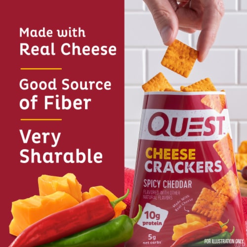 Quest® Spicy Cheddar Cheese Crackers Perspective: right