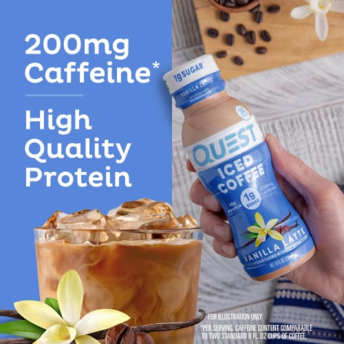 Quest Vanilla Latte Protein Iced Coffee Perspective: right