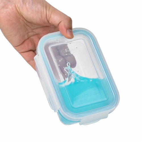 Glasslock Mini 5 and 7 Ounce Tempered Glass Food Storage Container Set, 8 Pieces Perspective: right