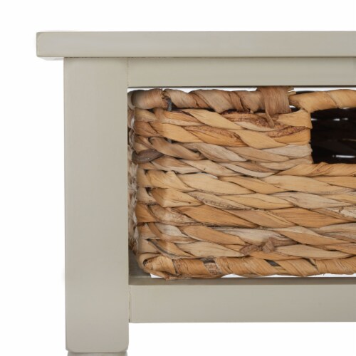 SAFAVIEH Christa Console Table With Storage Vintage Grey Perspective: right