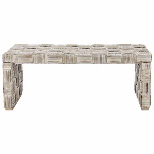 SAFAVIEH Adkin Rattan Coffee Table White Perspective: right