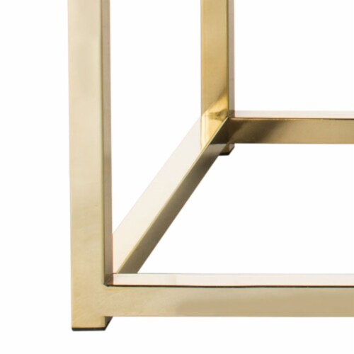SAFAVIEH Reynolds Velvet Bench Black / Brass Perspective: right