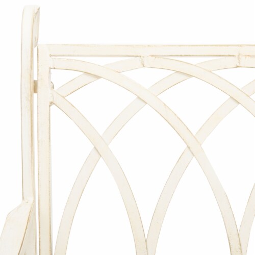 SAFAVIEH Outdoor Collection Ressi Rock Bench Pearl White Perspective: right