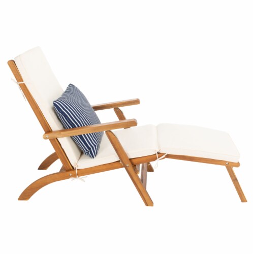 SAFAVIEH Outdoor Collection Palmdale Lounge Chair Natural Beige