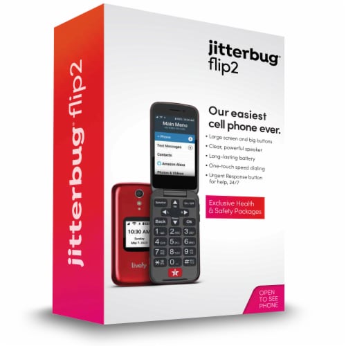 Jitterbug Flip2 Cell Phone for Seniors - Graphite Perspective: right