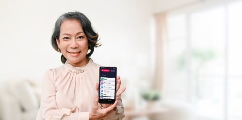 Jitterbug Smart3 Smartphone for Seniors Perspective: right