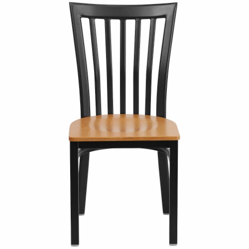 Flash Furniture Schoolhouse Back Metal Restaurant Chair Black w