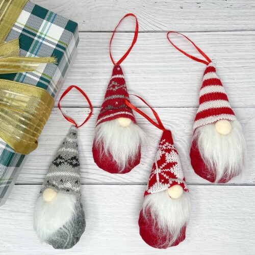 Wrapables Gnomes Christmas Tree Ornaments Holiday Decorations (Set of 4) Perspective: right