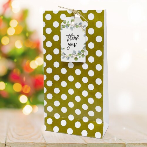 Wrapables Thank You Gift Tags for Weddings, Bridal & Baby Showers (50pcs), Green Nature Perspective: right