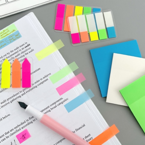 Transparent Sticky Notes in 6 Colours 50 Sheets Sticky Notes