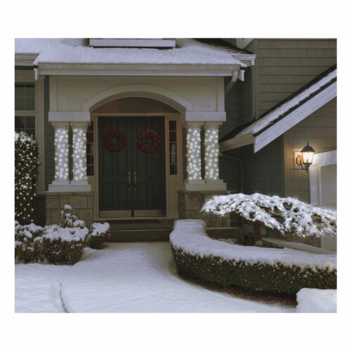 ProductWorks 8-Function Mini Bulb LED Light String, Cool White, 60-Feet Perspective: right