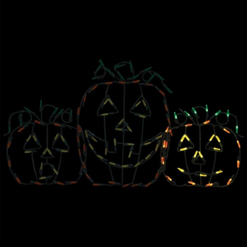 ProductWorks Pro Line LED Jack-O-Lanterns Halloween Yard Decoration Pumpkins Perspective: right