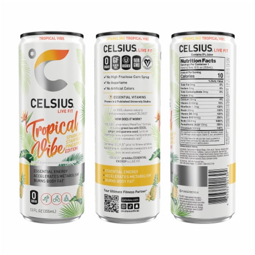 CELSIUS® Vibe Energy Drink Variety Pack Cans Perspective: right