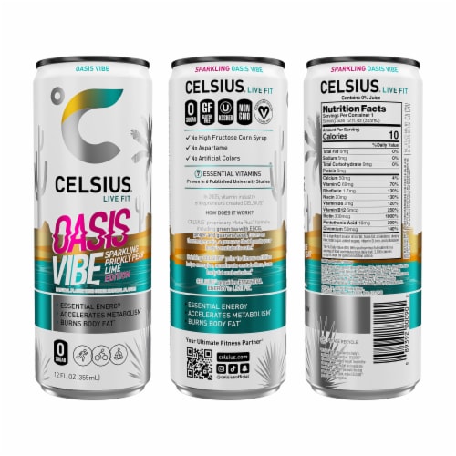 CELSIUS® Sparkling Summer Vibe Energy Drink Variety Pack Cans Perspective: right